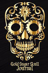 Gold Sugar Skull Journal (150 pages)