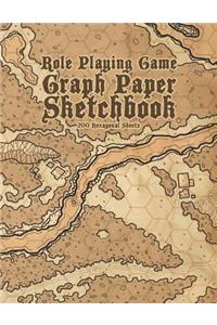 Role Playing Game Graph Paper Sketchbook 200 Hexagonal Sheets