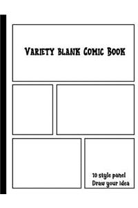 Variety Blank Comic Book