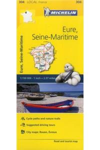 Eure, Seine-Maritime - Michelin Local Map 304