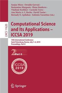 Computational Science and Its Applications - Iccsa 2019