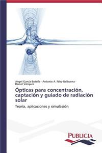 Ópticas para concentración, captación y guiado de radiación solar