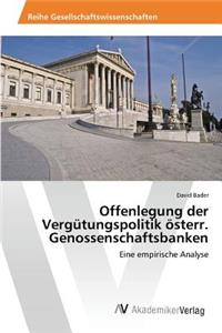 Offenlegung der Vergütungspolitik österr. Genossenschaftsbanken