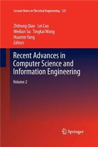 Recent Advances in Computer Science and Information Engineering: Volume 2