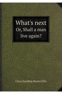 What's Next Or, Shall a Man Live Again?