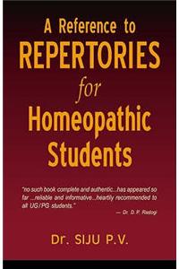 Reference to Repertories for Homeopathic Students