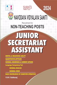 SURA`S NVS (NAVODAYA VIDYALAYA SAMITI) Non-Teaching Posts Junior Secretariat Assistant Exam Book Guide in English Medium 2024