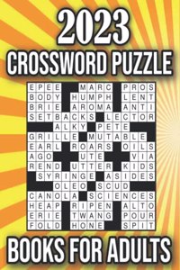 2023 Crossword Puzzle Books For Adults: Easy-to-Medium, Larger Print, Fun Challenges