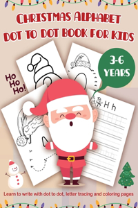 Christmas Alphabet dot do dot book for kids
