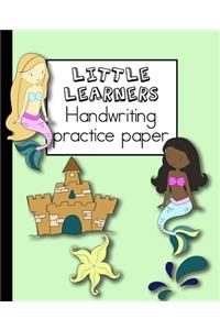 Little learners handwriting practice paper