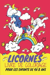 Licornes Livre de Coloriage Pour les Enfants de 4 à 8 Ans