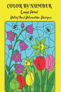 Color By Number large print Relief And Relaxation Designs