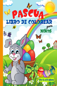 Libro De Colorear De Pascua Para Niños De 4 a 8 Años