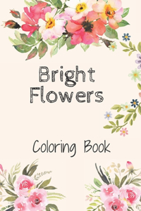 Bright Flowers Coloring Book
