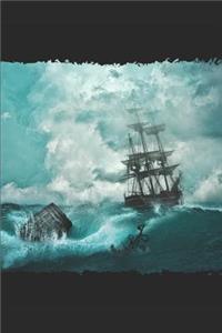 Navire en tempête