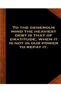 Ben Franklin Quote Generous Mind Gratitude Power Vintage Style Comp Book