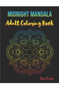 Midnight Mandala Adult Coloring Book