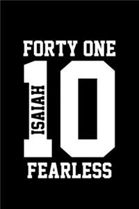 Isaiah Forty One 10 Fearless: Christian Gratitude Journal: Portable 6x9 Journal Notebook with Christian Quote: Inspirational Gifts for Religious Men & Women (Gratitude Journal)