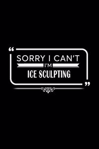 Sorry I Can't I Am Ice Sculpting