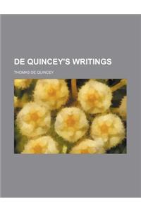 de Quincey's Writings