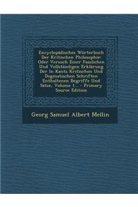 Encyclopadisches Worterbuch Der Kritischen Philosophie