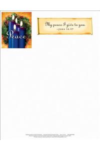 Advent Blue Letterhead, Package of 50