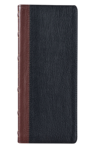 KJV Standard Bible Two-Tone Burgundy/Black Full Grain Leather