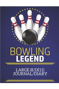 Bowling Legend Large (8.5x11) Journal/Diary