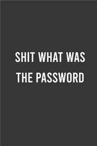 Shit What Was The Password