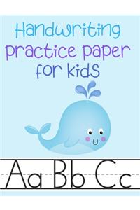 Handwriting Practice Paper for Kids