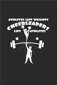 Cheerleaders lift athletes