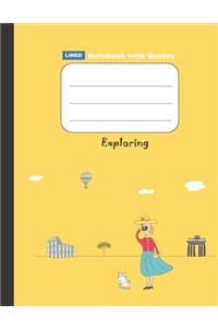 Lined Notebook - Large (8.5x11 inches) - 100 Pages - Yellow Cover