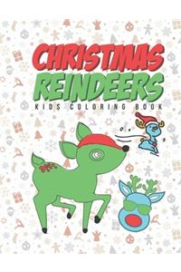 Christmas Reindeers Kids Coloring Book