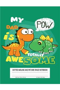 Dotted Midline and Picture Space Notebook