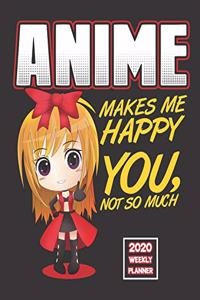 2020 Anime Weekly Planner dated with to do notes