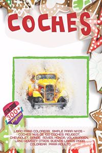 Libro para colorear simple para niños - Coches. Más de 100 coches