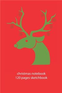 christmas notebook 120 pages sketchbook