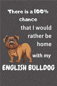 There is a 100% chance that I would rather be home with my English Bulldog