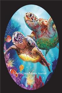 Colorful Sea Turtles Journal