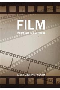 Storyboard Notebook: Film Notebook Journal,16:9 - 4 Panels with Narration Lines for Storyboard Sketchbook Ideal for Filmmakers, Advertisers, Animators, Notebook, Cinema Notebook