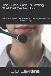The Quick Guide To Getting That Call Center Job