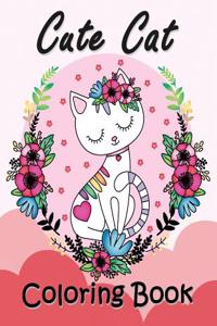 Cute Cat Coloring Book: Easy and Beautiful Animals in the Fantasy World Coloring Pages