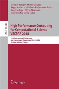 High Performance Computing for Computational Science - Vecpar 2018