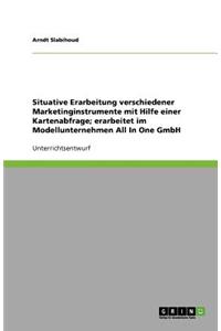 Situative Erarbeitung verschiedener Marketinginstrumente mit Hilfe einer Kartenabfrage; erarbeitet im Modellunternehmen All In One GmbH