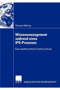 Wissensmanagement Während Eines Ipo-Prozesses