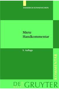 Miete: Handkommentar. Â§Â§ 535 Bis 580a Des BÃ¼rgerlichen Gesetzbuches. Allgemeines Gleichbehandlungsgesetz
