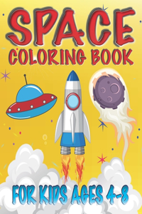 Space Coloring Book For Kids Ages 4-8