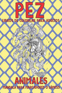 Libros de colorear para adultos - Mandala para marcadores o lápices - Animales - Pez