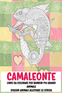 Libro da colorare per bambini più grandi - Disegni animali alleviare lo stress - Animale - Camaleonte