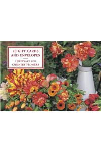 Country Flowers Tinbox: Red and Orange Flowers: A Keepsake Box of Cards